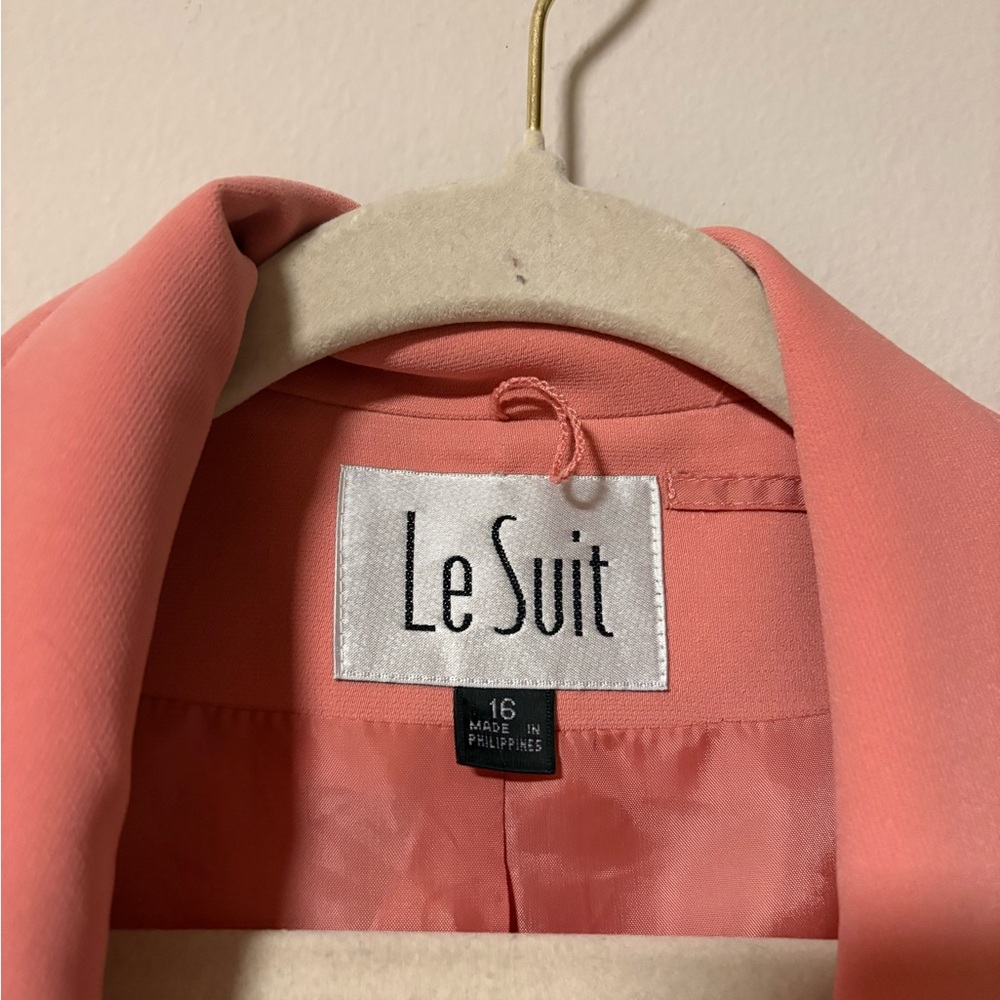 Le Suit Vintage Pink Blazer Jacket 16 - Picture 3 of 6